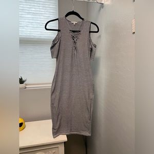 Black & white striped dress